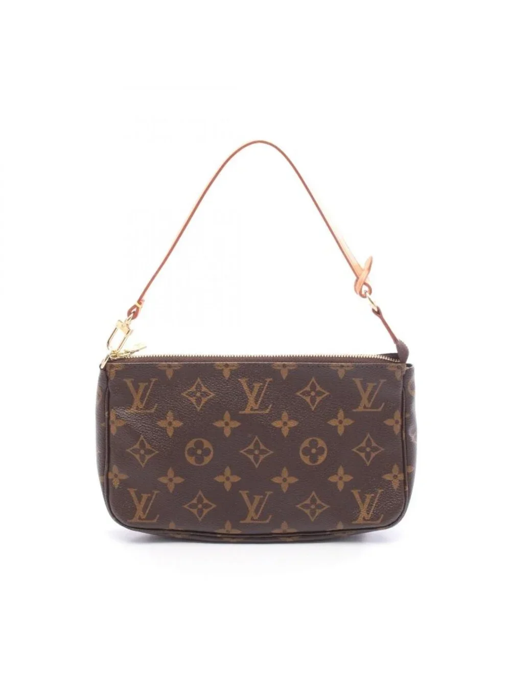 ★SOLD★ Louis Vuitton Handbag Pochette Canvas Leather - Picture 1 of 6